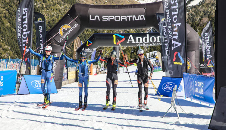 Arribada a la línia de meta de l'Andorra Skimo 2020
